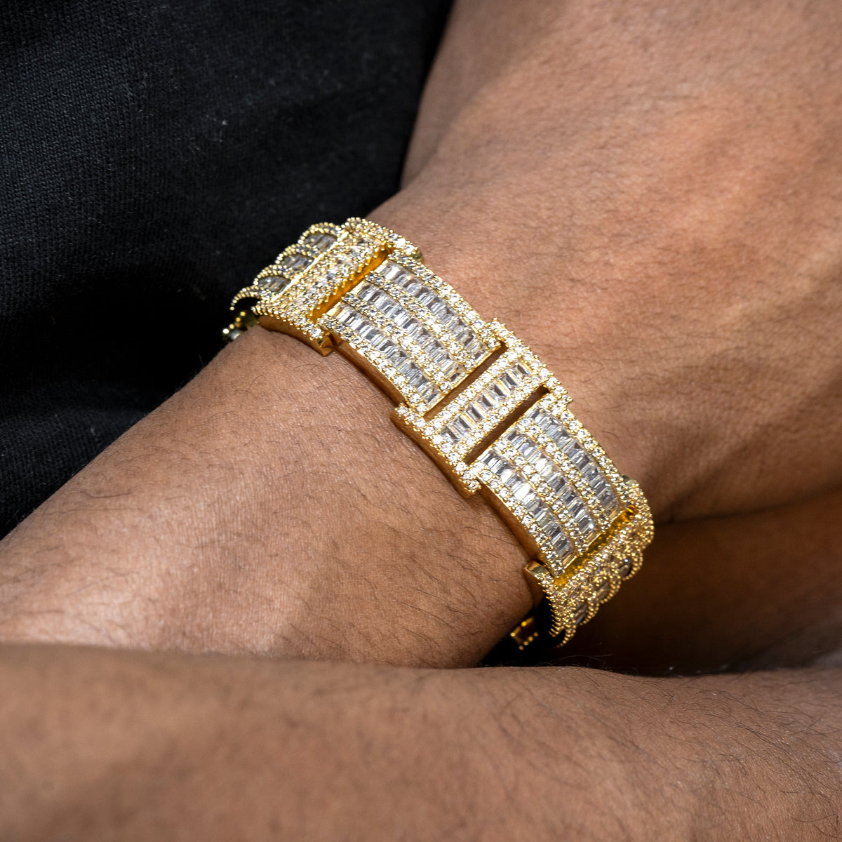 Customer wearing CUBANC jewelry