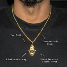 Mens Jewelry - 14K Gold Basketball Necklace | Appx. 5 Grams