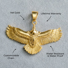 Mens Jewelry - 14K Gold Eagle Necklace | Appx. 17 Grams