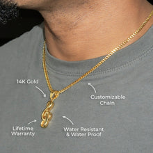 Mens Jewelry - 14K Gold Musical Note Necklace | Appx. 7.5 Grams