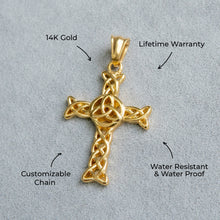 Mens Jewelry - 14K Gold Cross Necklace | Appx. 6 Grams