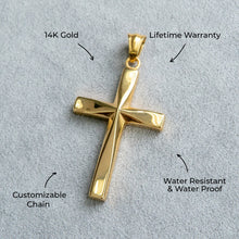 Mens Jewelry - 14K Gold Cross Necklace | Appx. 12 Grams