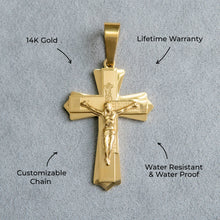 Mens Jewelry - Gold Crucifix Necklace | Appx. 12 Grams