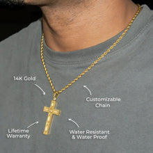 Mens Jewelry - 14K Gold Cross Necklace | Appx. 7 Grams