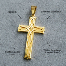 Mens Jewelry - 14K Gold Cross Necklace | Appx. 7 Grams