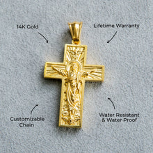 Mens Jewelry - 14K Gold Crucifix Cross Necklace | Appx. 8 Grams