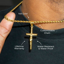 Mens Jewelry - 14K Gold Crucifix Necklace | Appx. 6 Grams