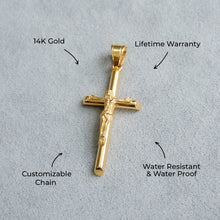 Mens Jewelry - 14K Gold Crucifix Necklace | Appx. 6 Grams