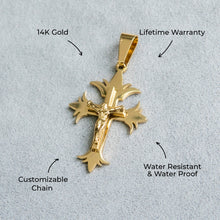 Mens Jewelry - 14K Gold Crucifix Necklace | Appx. 4 Grams