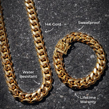 Mens Jewelry - Solid Gold Miami Cuban Link Chain & Bracelet