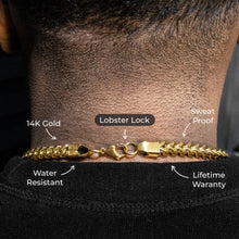 Gold Jewelry -  Mens 14K Gold Chain Solid Franco