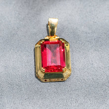 Mens Jewelry -  Gold Ruby Necklace | Appx. 14 Grams
