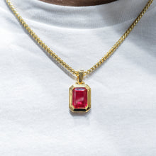 Mens Jewelry -  Gold Ruby Necklace | Appx. 14 Grams
