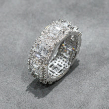 Mens Jewelry - 14K White Gold Iced Out VVS Baguette Ring | 10 Grams