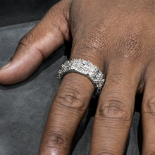 Mens Jewelry - 14K White Gold Iced Out VVS Baguette Ring | 10 Grams