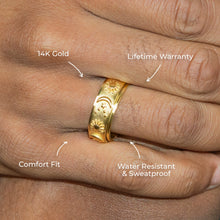 Mens Jewelry - Sun & Moon Gold Wedding Ring | 9 Grams