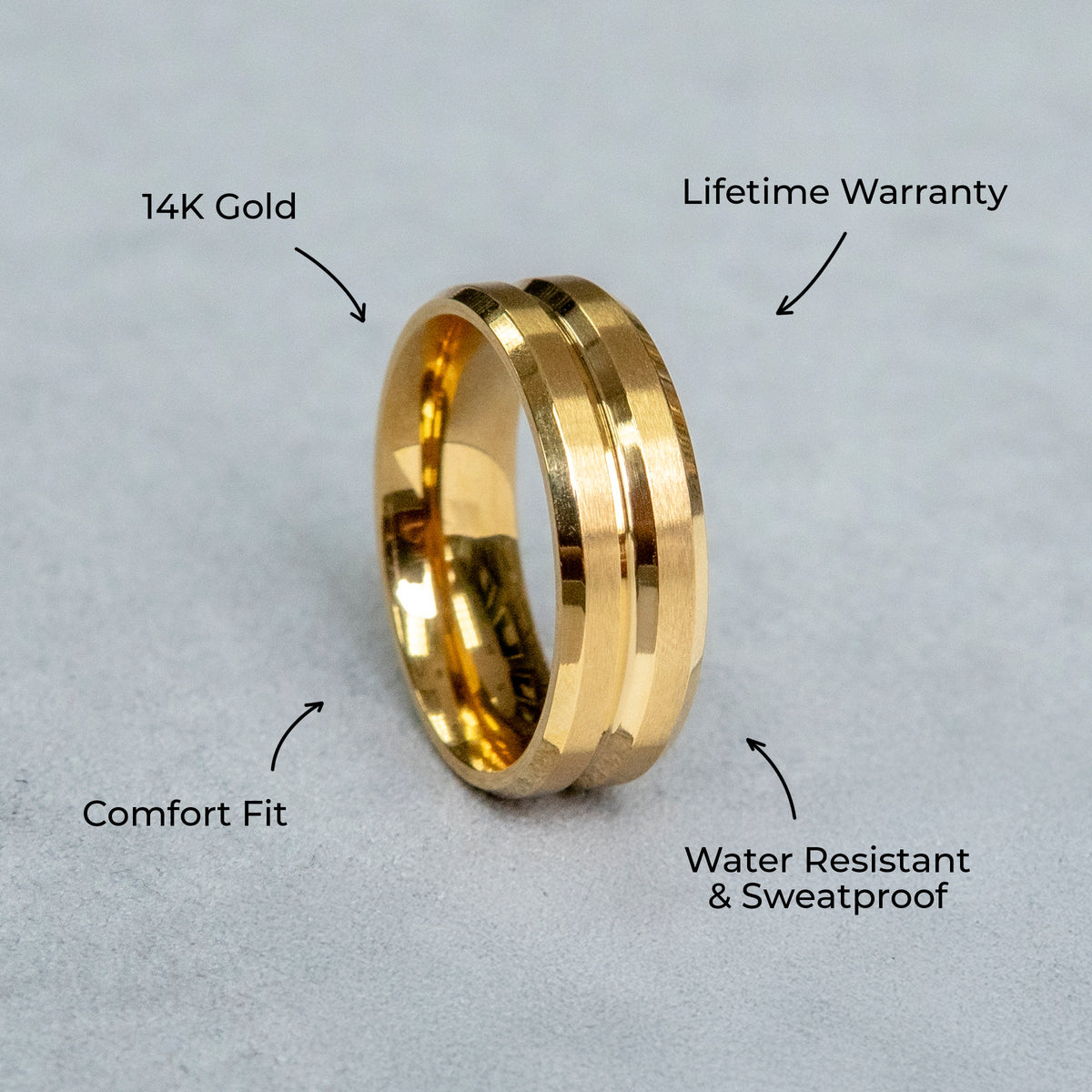 Mens Jewelry - Wedding Band Gold Ring | 9.5 Grams