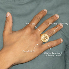 Mens Jewelry - Jesus Head Gold Pinky Ring | 20 Grams