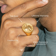 Mens Jewelry - Jesus Head Gold Pinky Ring | 20 Grams