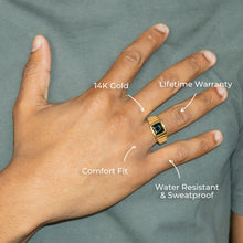Mens Jewelry - Onyx Gold Pinky Ring | 9 Grams