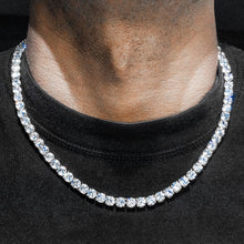 Gold Jewelry -  Mens 14K White Gold Iced Out VVS Tennis Chain