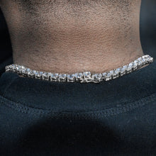 Gold Jewelry -  Mens 14K White Gold Iced Out VVS Tennis Chain