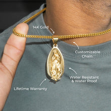 Mens Jewelry - 14K Gold Virgin Mary Necklace | Appx. 8.5 Grams