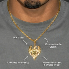 Mens Jewelry - 14K Gold American Eagle Necklace | Appx. 11 Grams