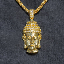Mens Jewelry -  Gold Iced Out VVS Buddha Necklace | Appx. 21.6 Grams