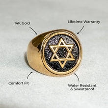 Mens Jewelry - Star of David Gold Pinky Ring | 25 Grams
